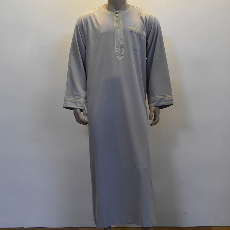 Мусульманская мужская длинная мантия с вышивкой оптом из Китая