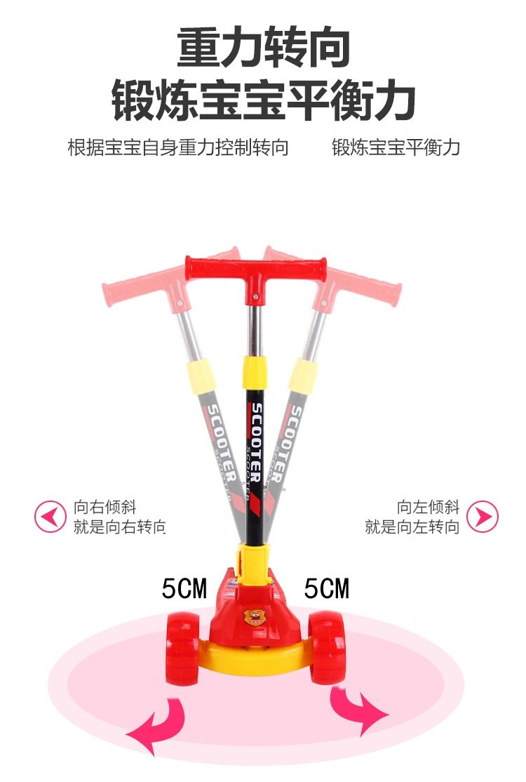 Детский трехколесный складной самокат оптом