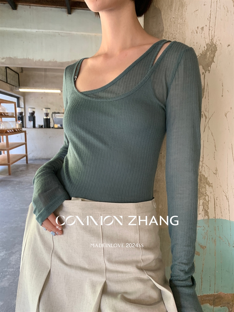 Футболка с длинным рукавом COMMON ZHANG оптом из Китая