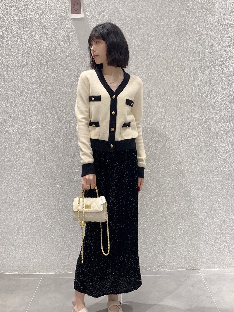 Высокая юбка с блестками из бархата оптом из Китая