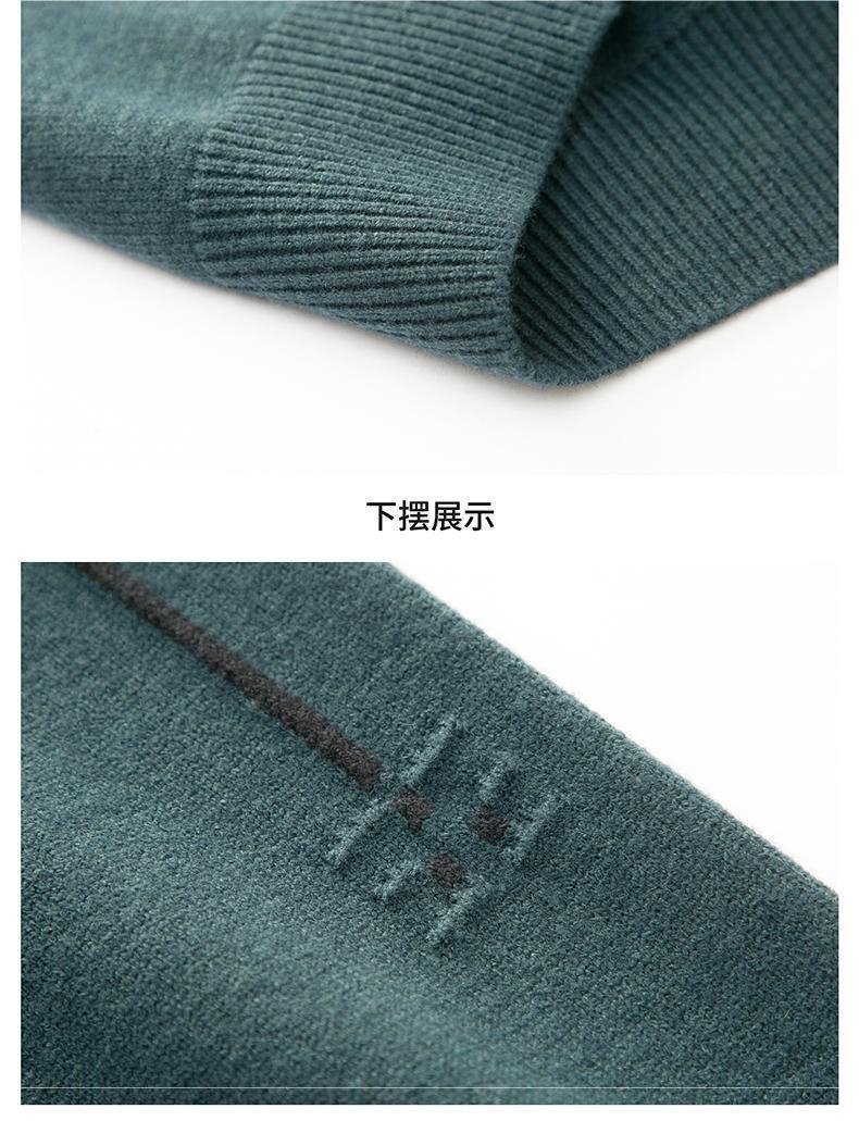 Мужской свитер с полувысоким воротником и простым цветом оптом