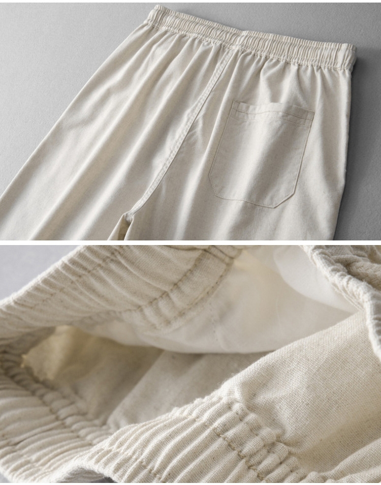 Мужские льняные широкие брюки оптом из Китая