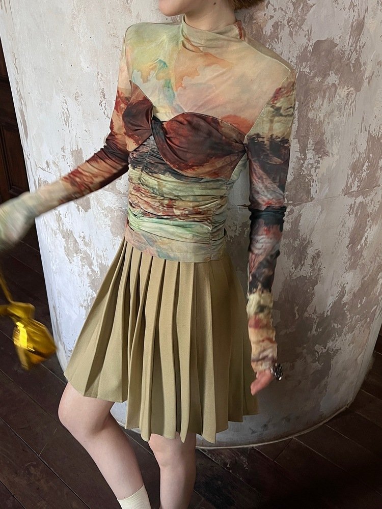 Женская футболка с длинным рукавом и уникальным дизайном оптом из Китая