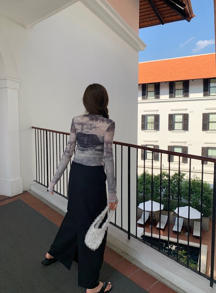 Женская футболка с длинным рукавом и уникальным дизайном оптом из Китая