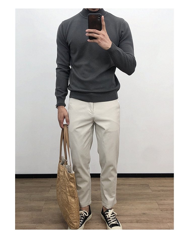 Мужской свитер с полувысоким воротником оптом