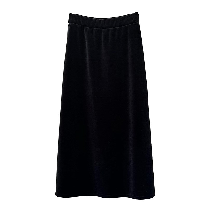 Женская зимняя бархатная юбка 2023 оптом из Китая