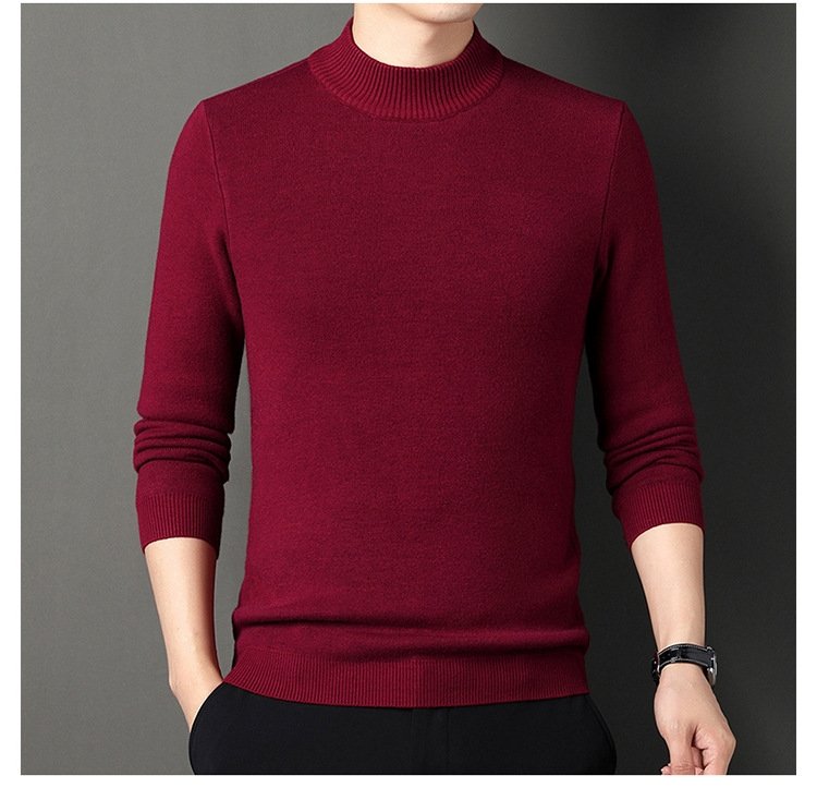 Мужской свитер с высоким воротником и утеплением оптом