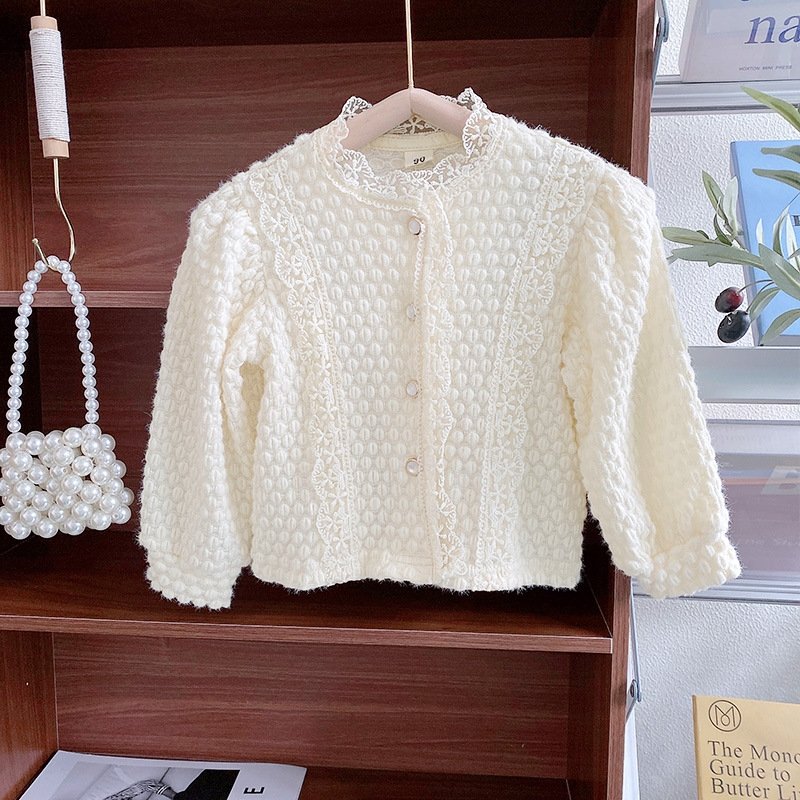 Детская блузка с цветочным краем оптом из Китая