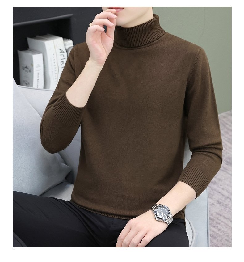 Мужской свитер с высоким воротником и утеплением оптом