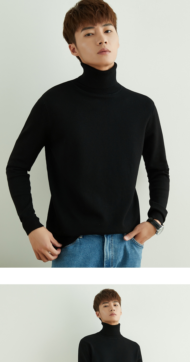 Мужской свитер с высоким воротником и большим размером оптом из Китая