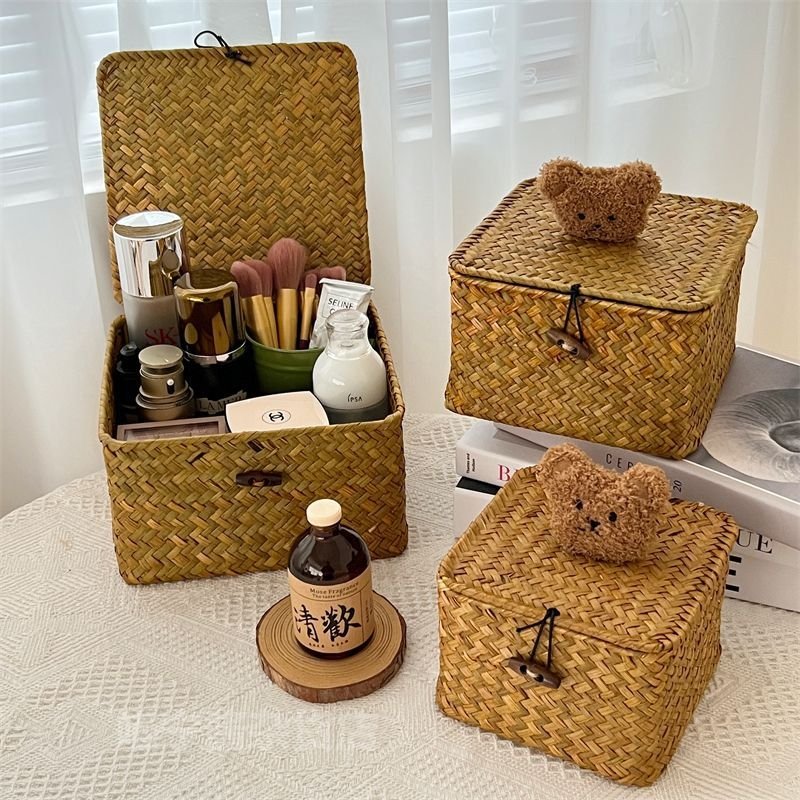 Корзина для хранения медведей из ивового плетения оптом