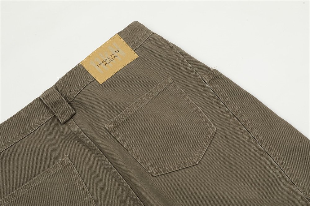 Мужские джинсы с карманами и широкими штанинами оптом из Китая