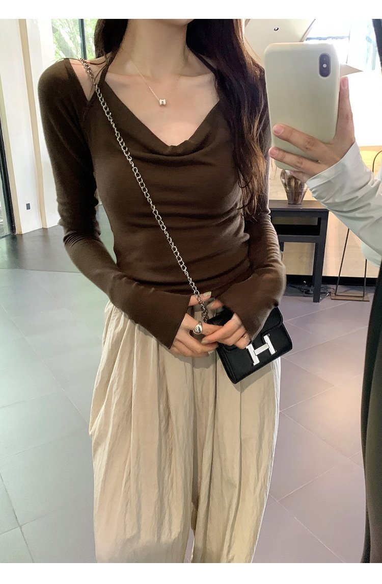 Толстовка с длинным рукавом и завышенным воротником оптом