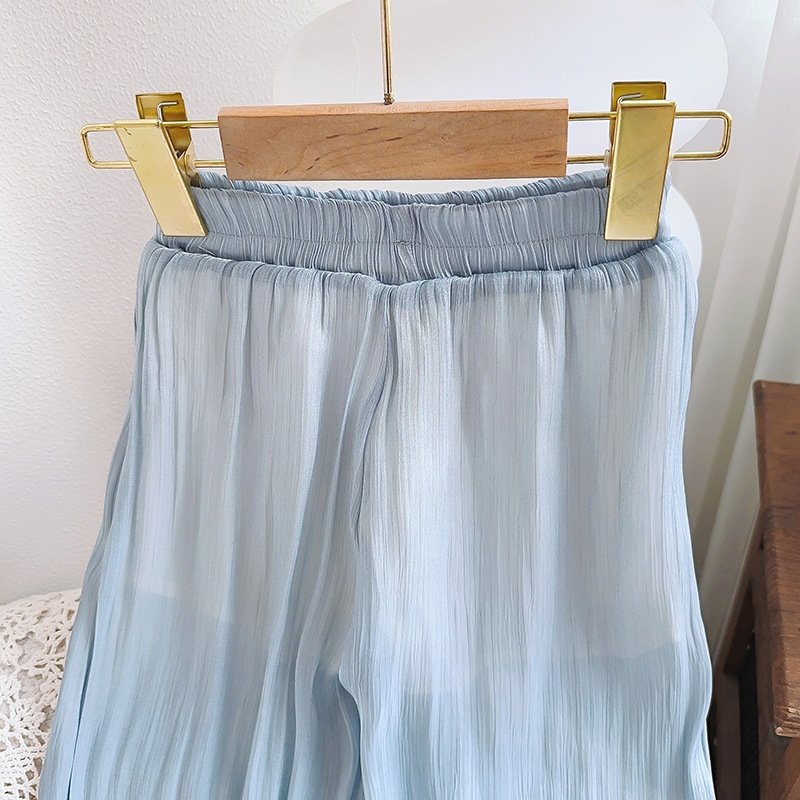 Детские широкие летние брюки для девочек оптом