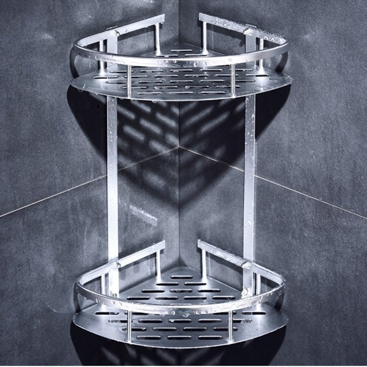 Трёхуровневая угловая полка для ванной комнаты оптом