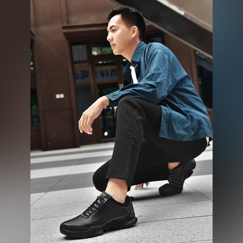 Мужские кожаные кроссовки ARAECOO оптом