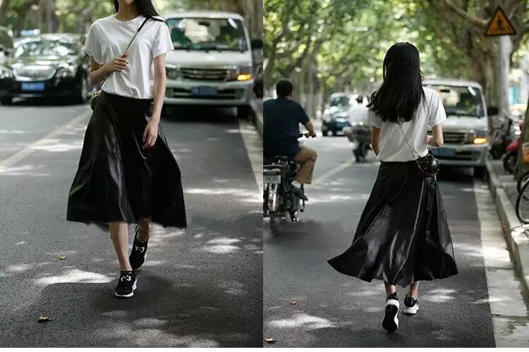 Длинная юбка из овечьей кожи оптом из Китая