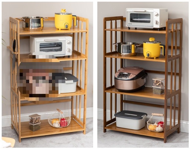 Многоуровневая полка для кухни из бамбука оптом