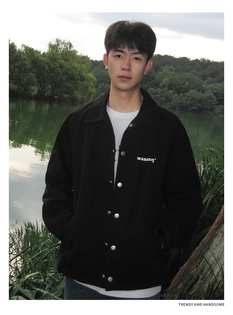 Мужская весенняя куртка-бомбер из джинсовой ткани оптом из Китая