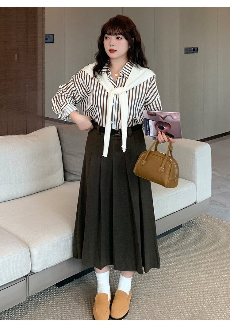 Женская юбка высокой талии с поясом оптом из Китая