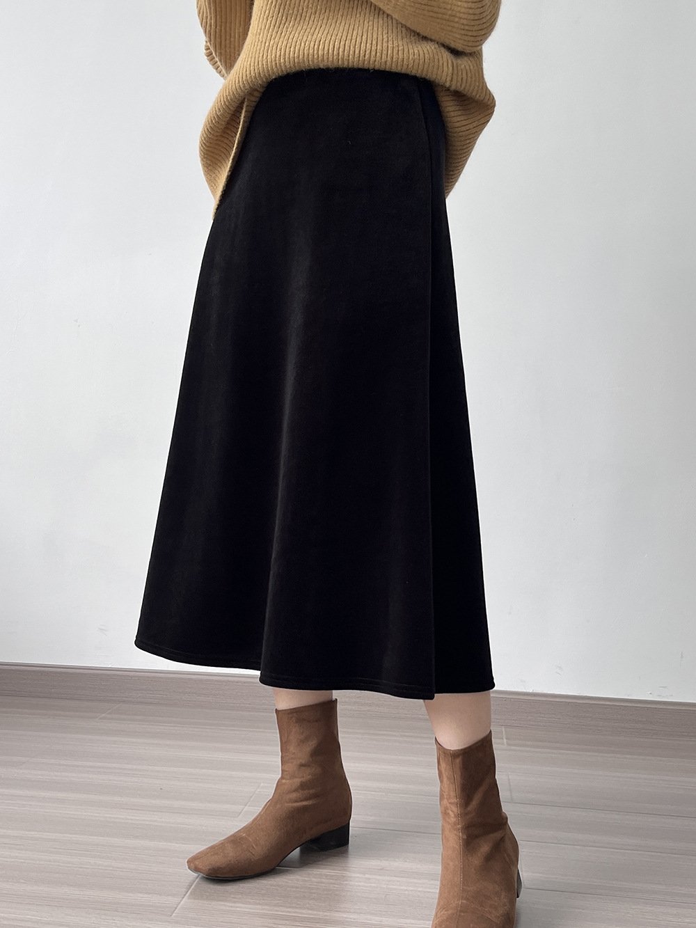 Женская зимняя бархатная юбка 2023 оптом из Китая