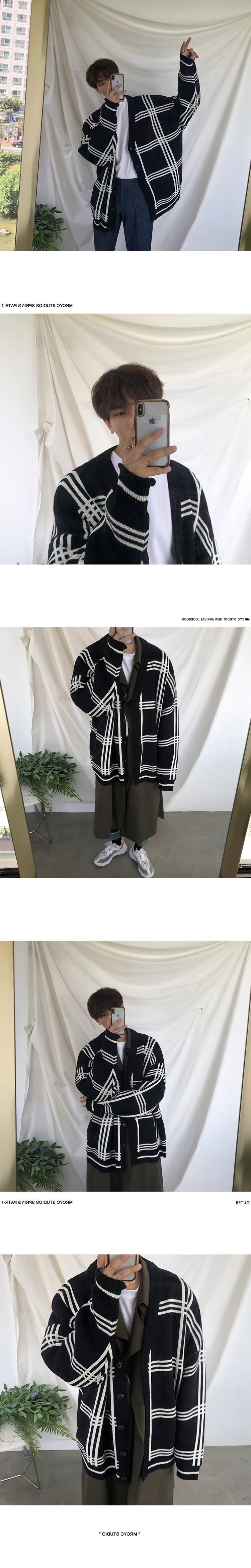 Мужская кардиган-свитер в стиле хипстер оптом