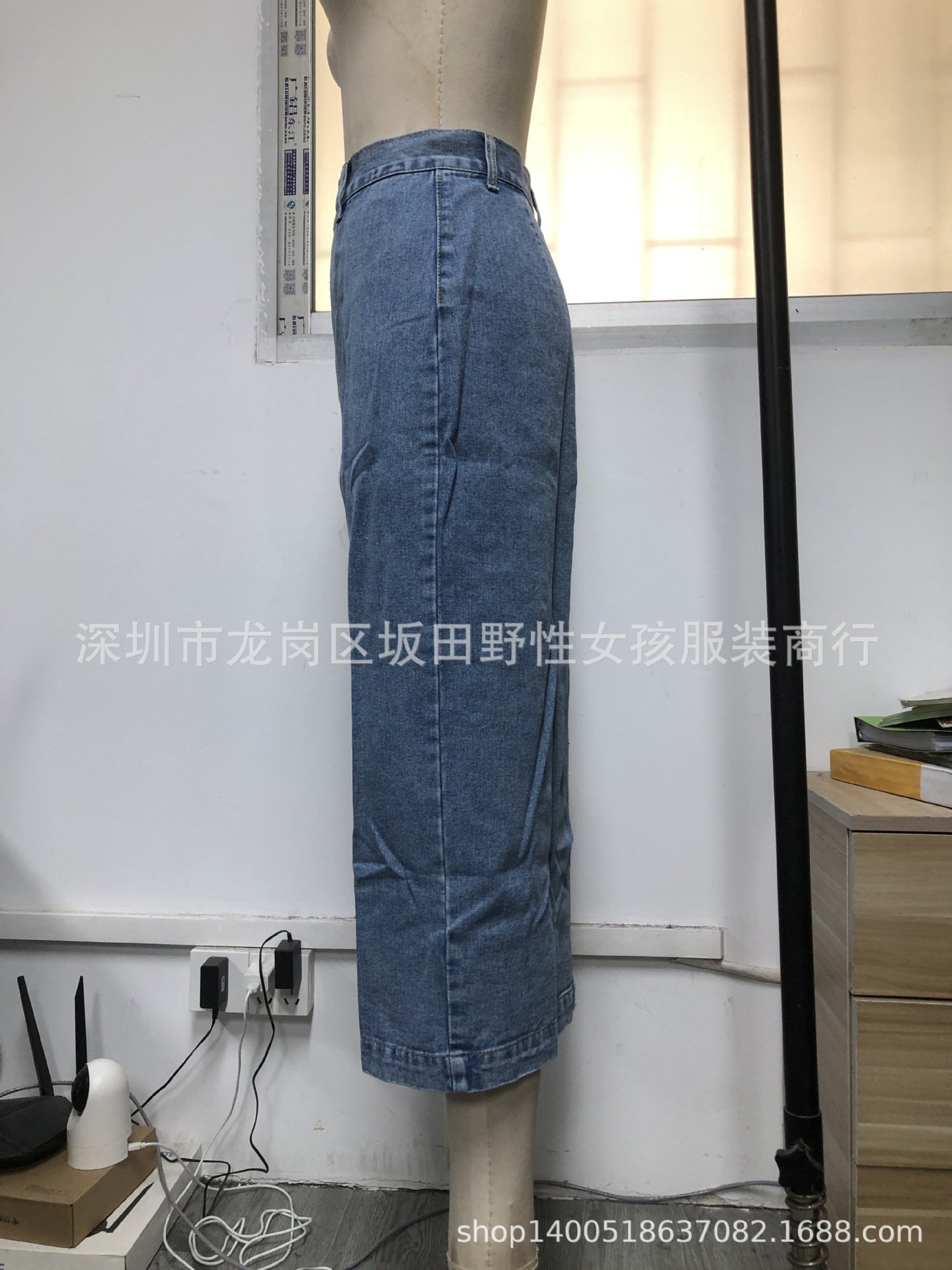 Длинная джинсовая юбка с высокой талией оптом из Китая