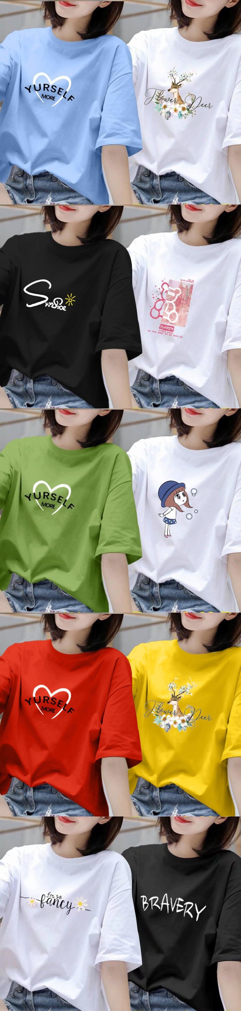 Женская футболка с коротким рукавом оптом