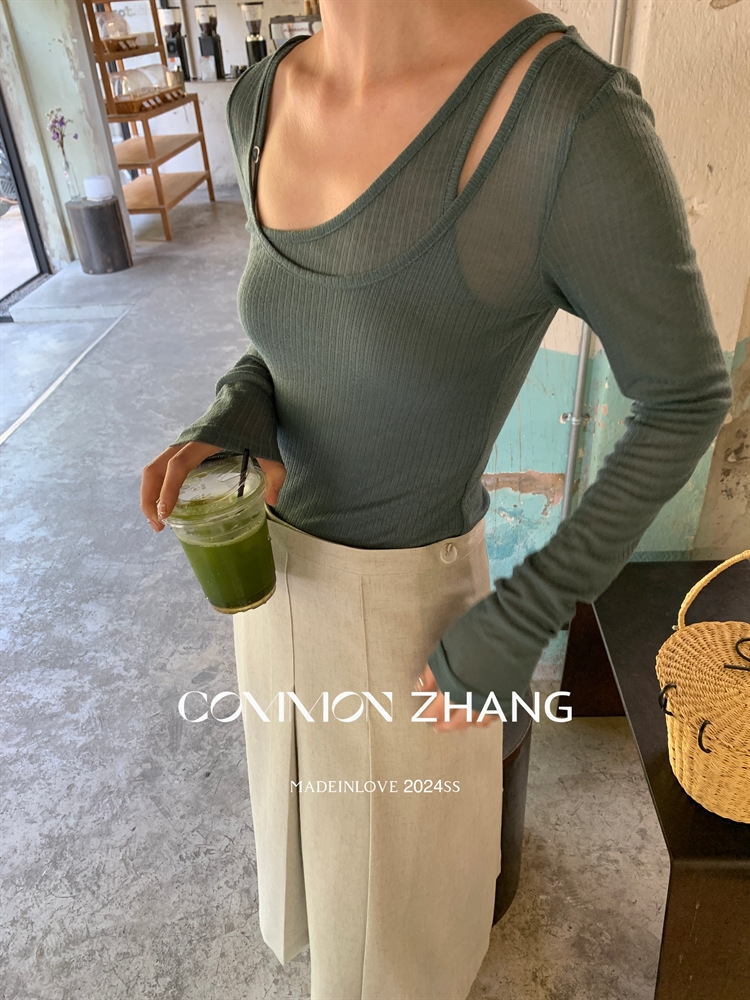 Футболка с длинным рукавом COMMON ZHANG оптом из Китая