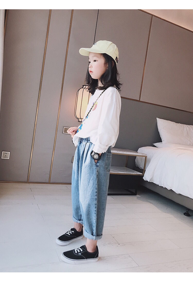 Джинсы для девочек весенне-осенние оптом из Китая