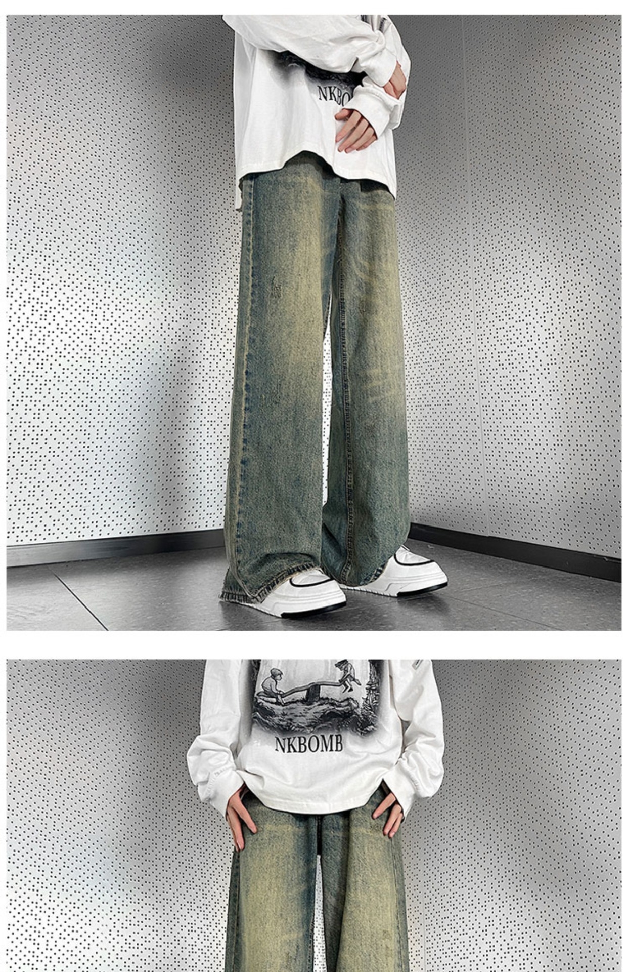 Мужские джинсы винтажного стиля оптом из Китая