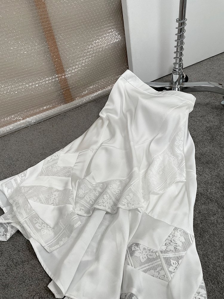 Длинная юбка с леопардовым принтом и асимметричным краем оптом из Китая