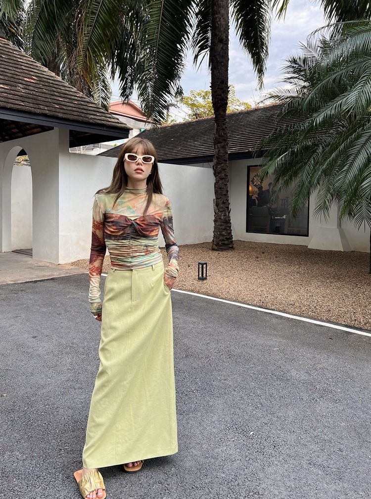 Женская футболка с длинным рукавом и уникальным дизайном оптом из Китая