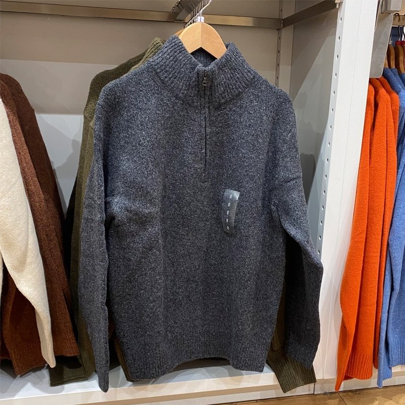 Пуловер с полувысоким воротником и длинным рукавом оптом