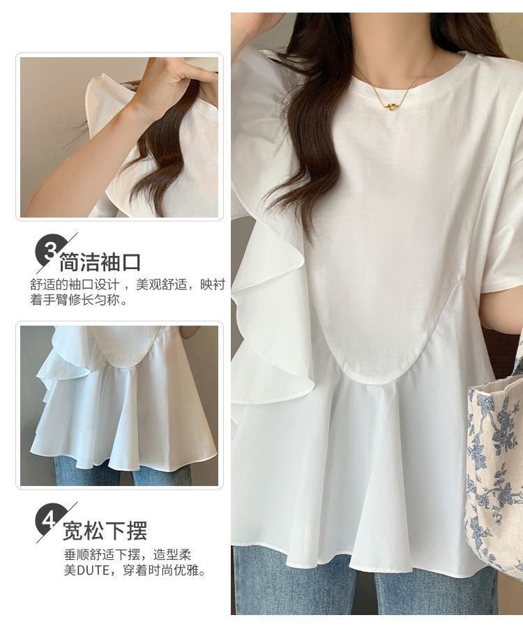 Женская футболка с коротким рукавом 2024 лето оптом