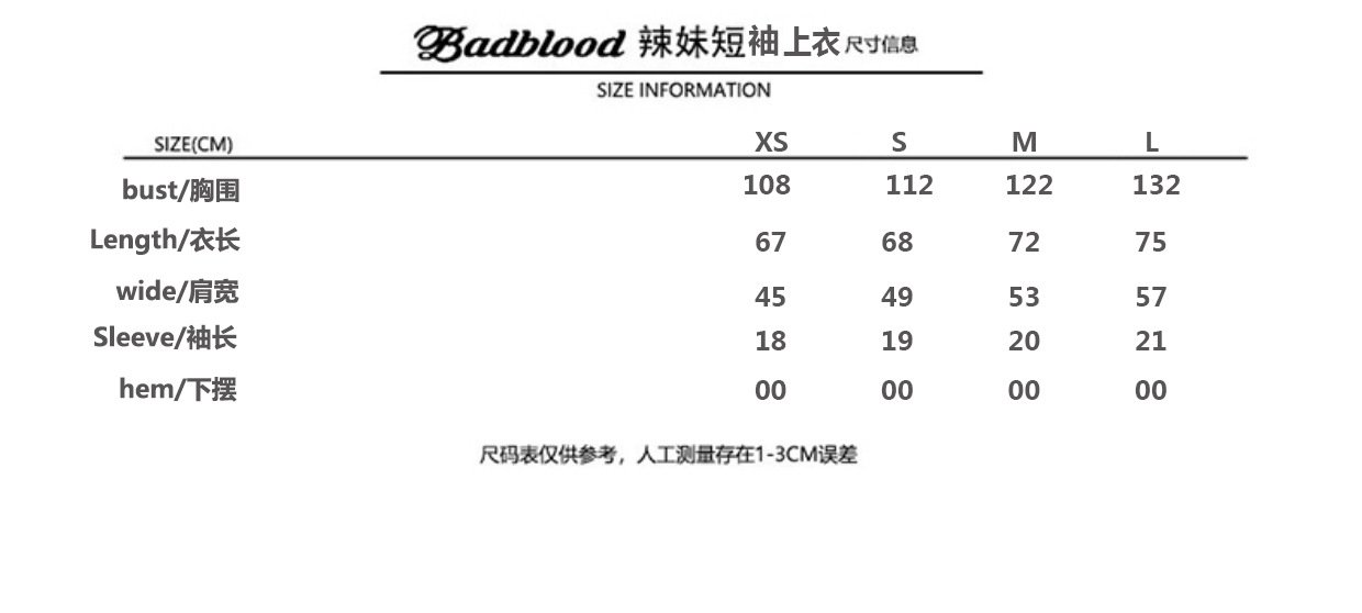 Женская футболка Badblood с вышивкой V-образным вырезом оптом