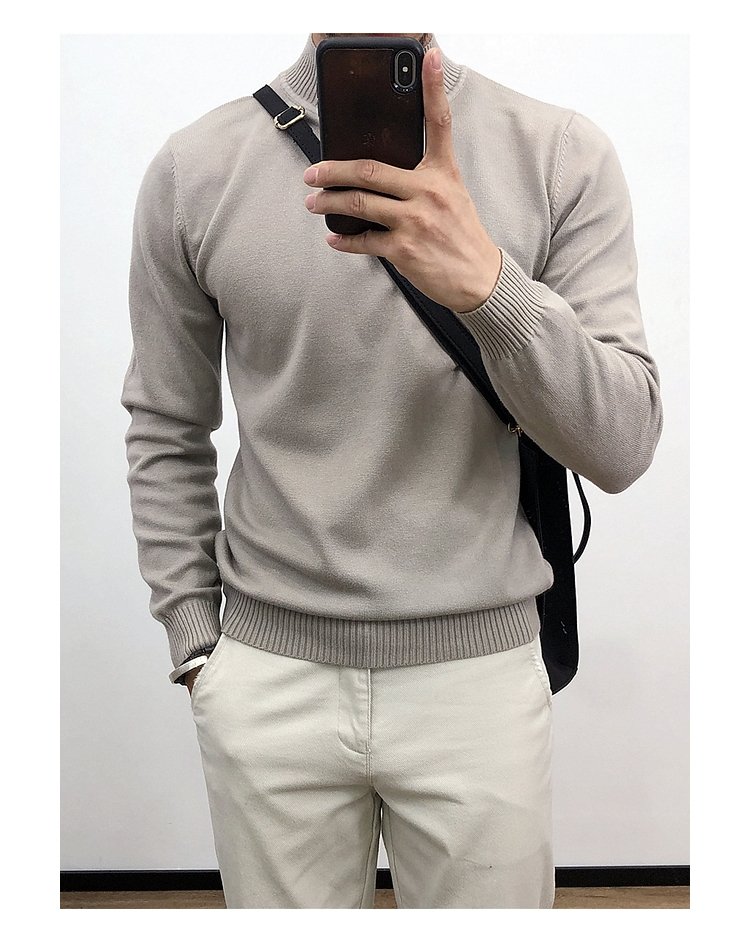 Мужской свитер с полувысоким воротником оптом