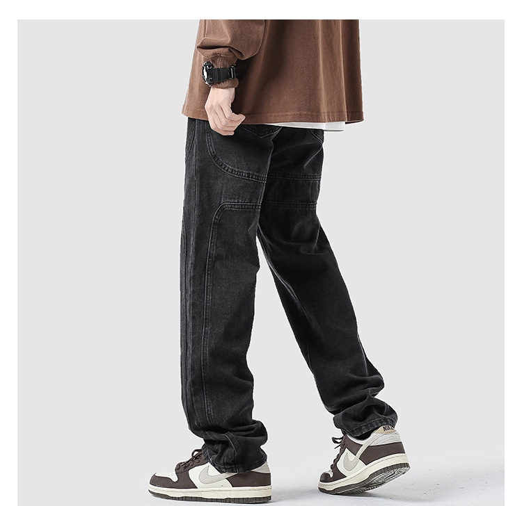 Черные джинсы прямого кроя оптом из Китая