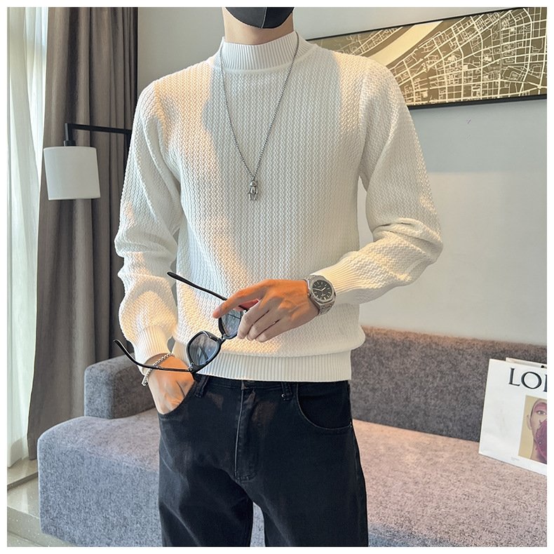 Мужской свитер с высоким воротником оптом