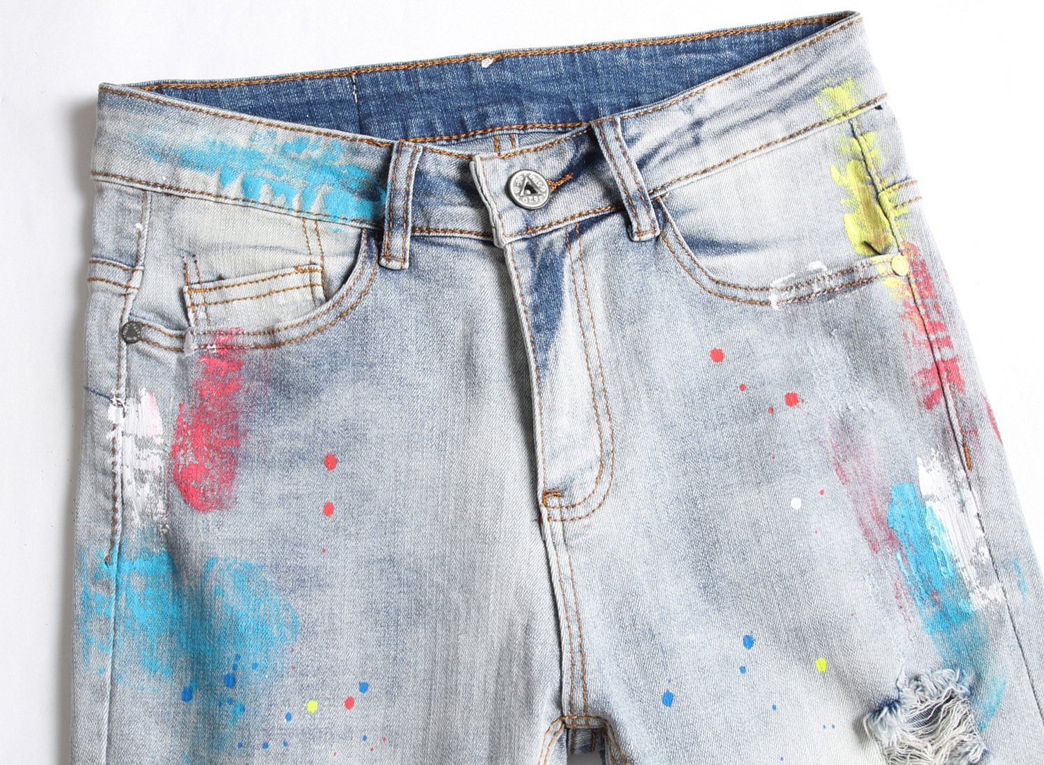 Мужские джинсы с вышивкой и принтом оптом из Китая