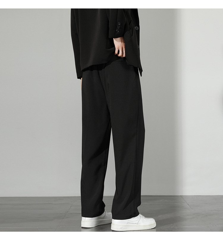 Летние мужские брюки прямого кроя с широкими штанинами оптом из Китая