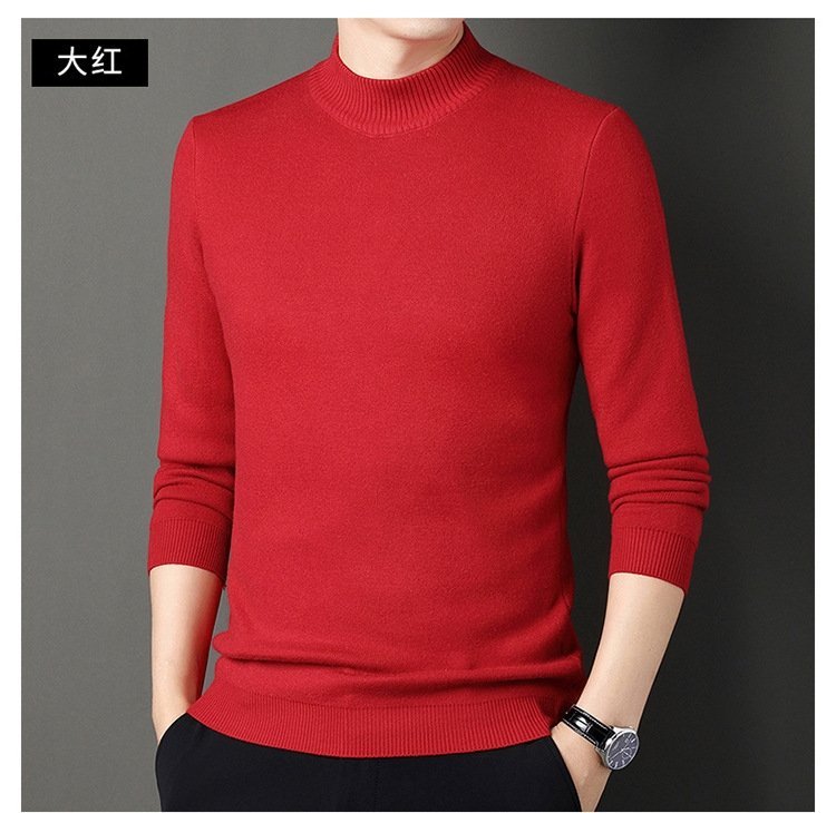 Мужской свитер с высоким воротником и утеплением оптом