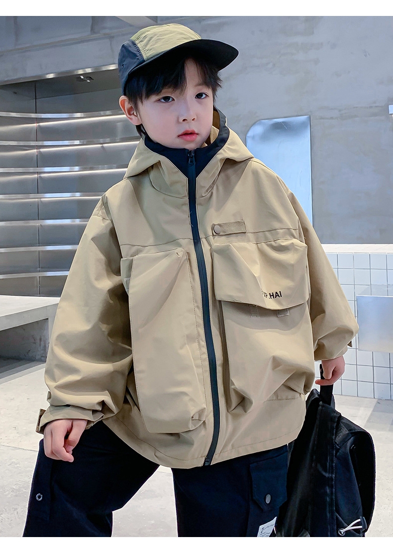 Детская мужская рабочая куртка весна-осень 2024 оптом из Китая