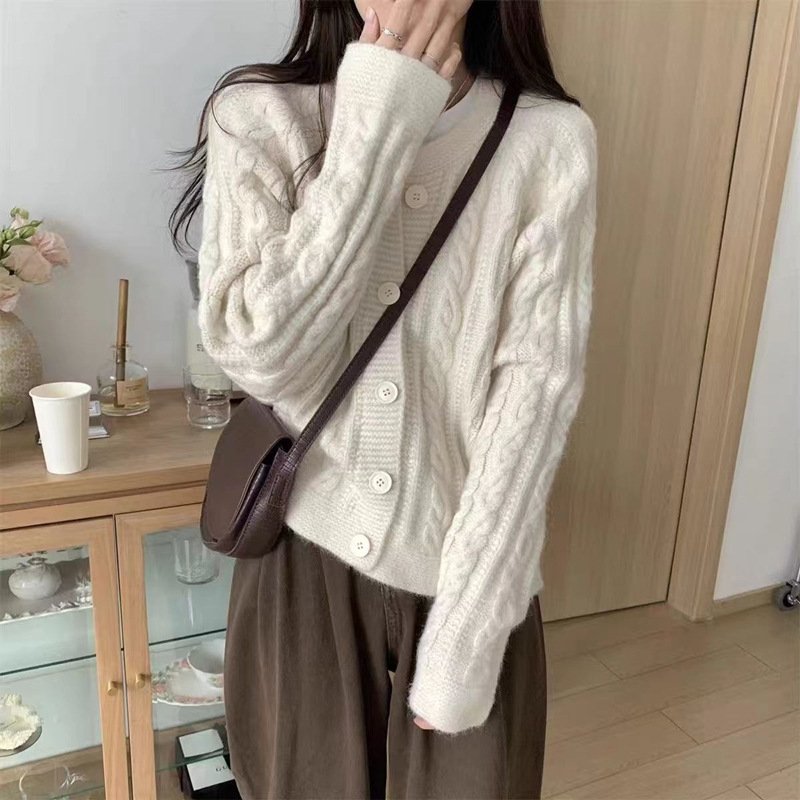 Женский свитер-кардиган в стиле ленивого ветра оптом