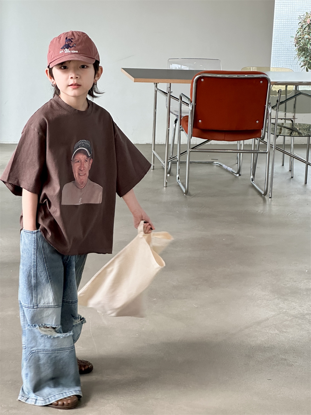 Джинсы для мальчиков в стиле ханбок 2024 оптом из Китая