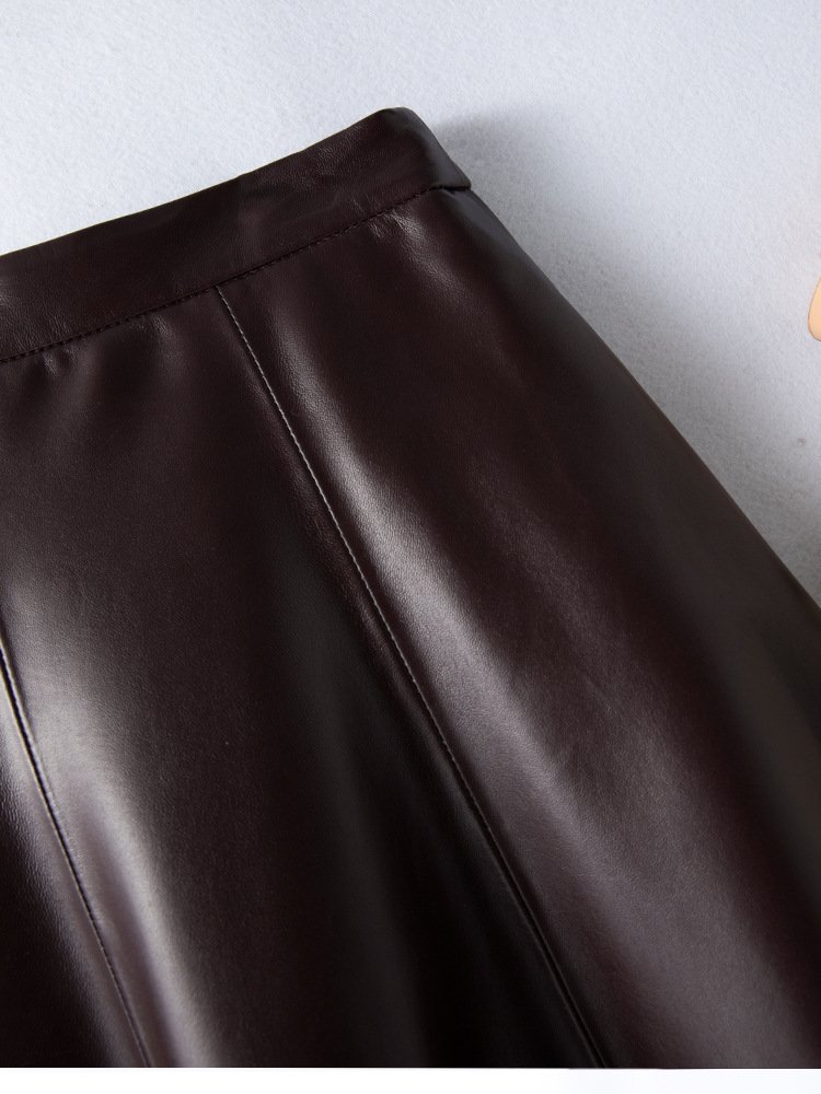 Длинная юбка из овечьей кожи оптом из Китая