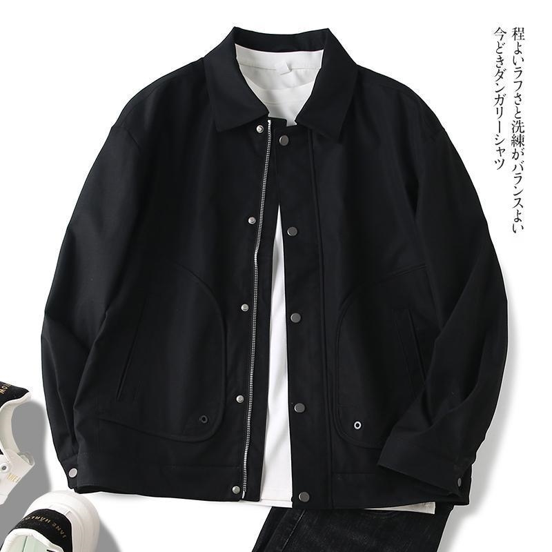 Мужская куртка с большими карманами и воротником оптом из Китая