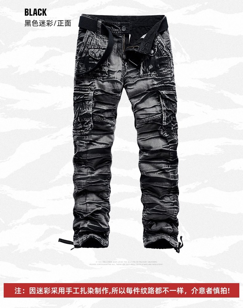 Мужские брюки военного стиля с карманами оптом из Китая