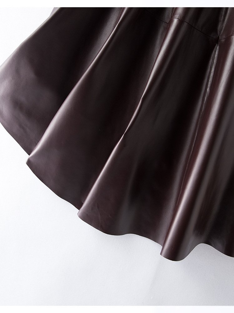 Длинная юбка из овечьей кожи оптом из Китая