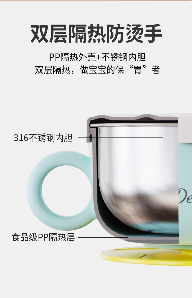 Детская пищевая чашка из нержавеющей стали с ручкой оптом